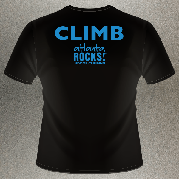 Climber Text Blue T-Shirt Back