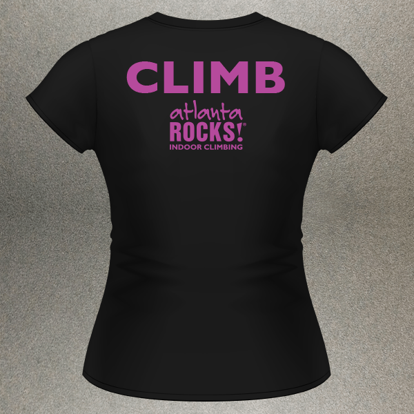 Climber Text Pink T-Shirt Back